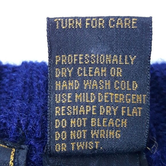 Eddie Bauer Men's Blue Shetland Wool Sweater XL Grandpacore Fisherman - Picture 5 of 5